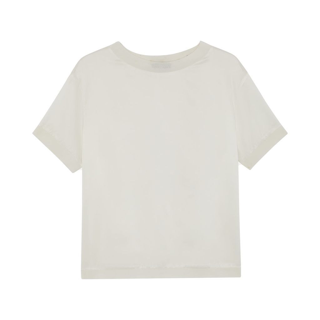 Women's Cloe Silk T-Shirt - Opal Extra Small The Summer Edit