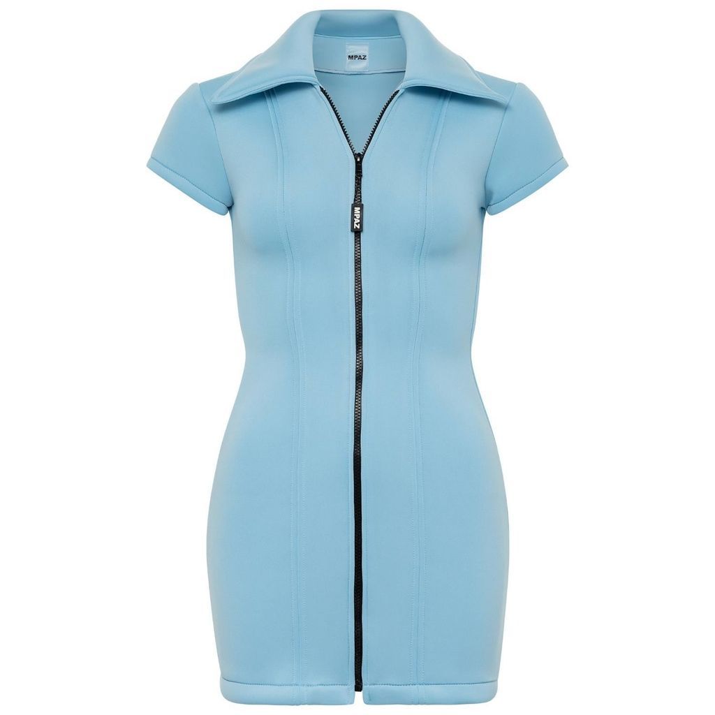 Women's Concrete Mini Dress - Blue Extra Small MPAZ STUDIO