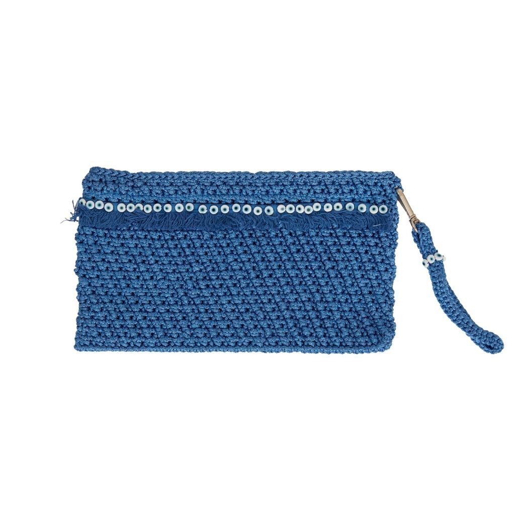 Women's Corfu Crochet Clutch In Blue N'Onat