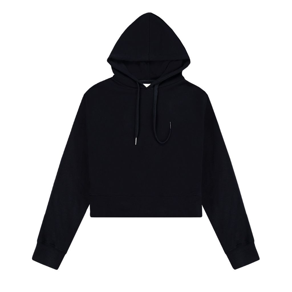 Women's Cropped Hoodie Black Extra Small Basiclo