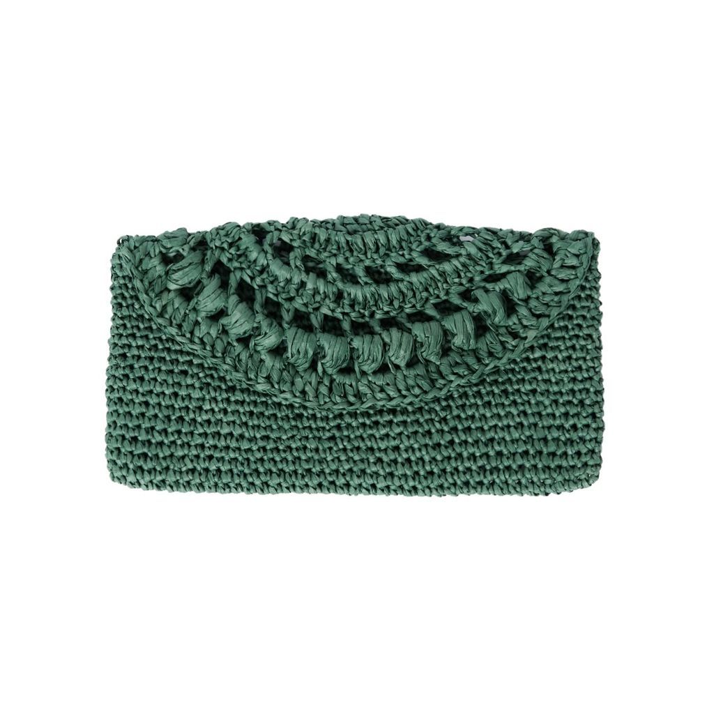 Women's Cunda Crochet Clutch Bag In Green N'Onat