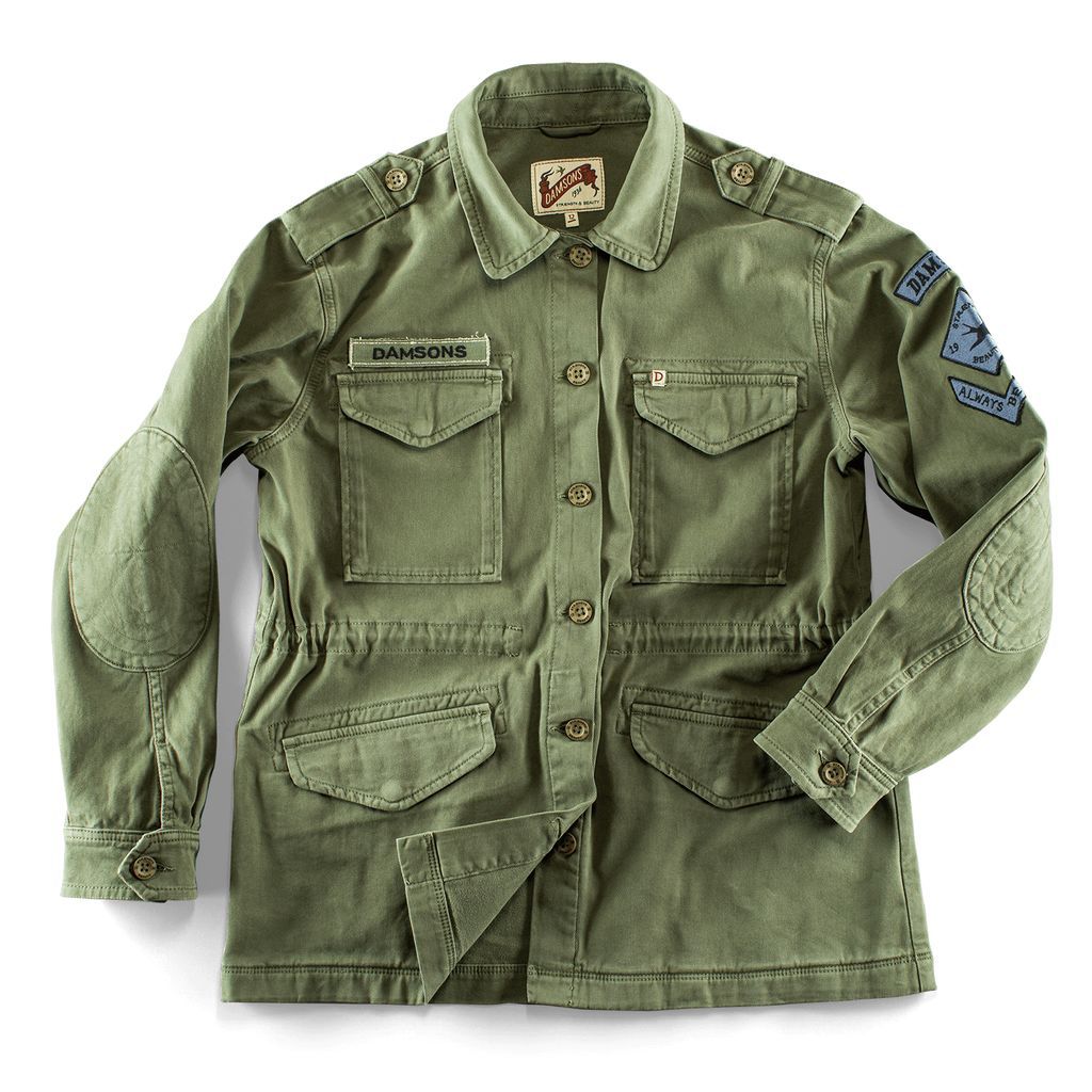 Women's Damsons Combat Jacket Army Green Extra Small Damsons Trading Company Ltd