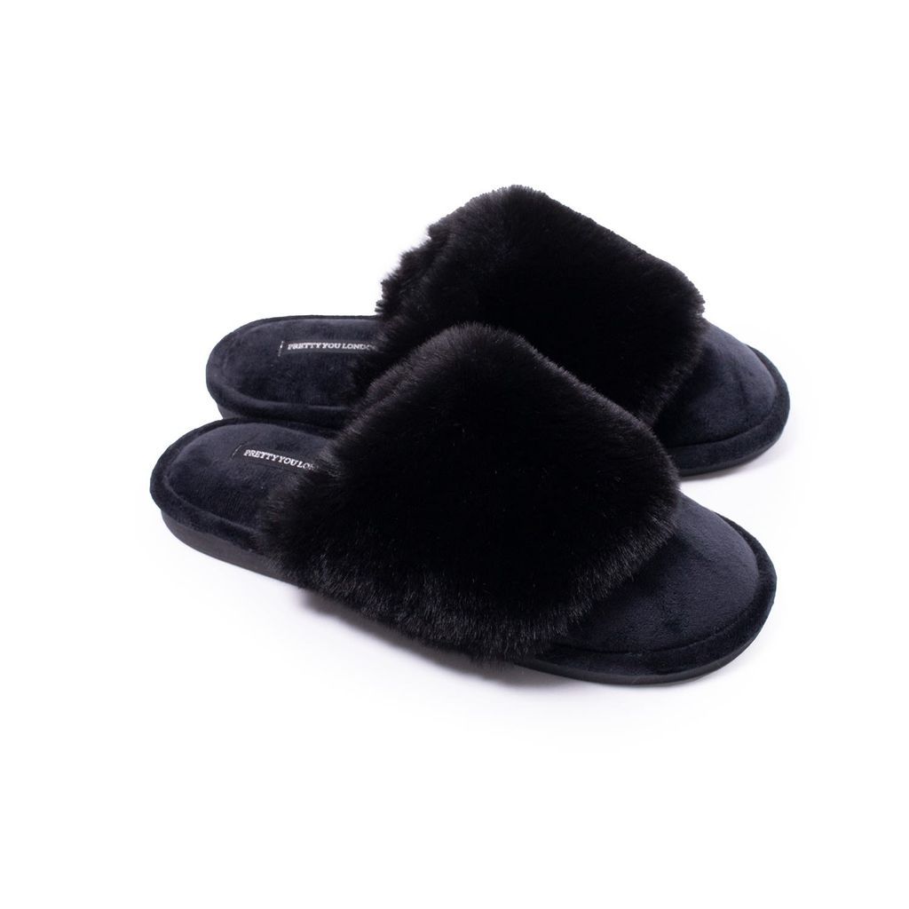 Women's Danni Super-Soft Mule Slippers In Black Small Pretty You