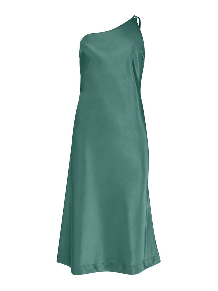Women's Deja Vu Satin Midi Dress - Emerald Green Xxs Tia Dorraine