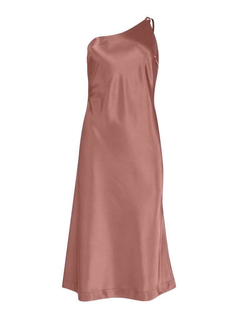 Women's Deja Vu Satin Midi Dress - Rose Gold Xxs Tia Dorraine