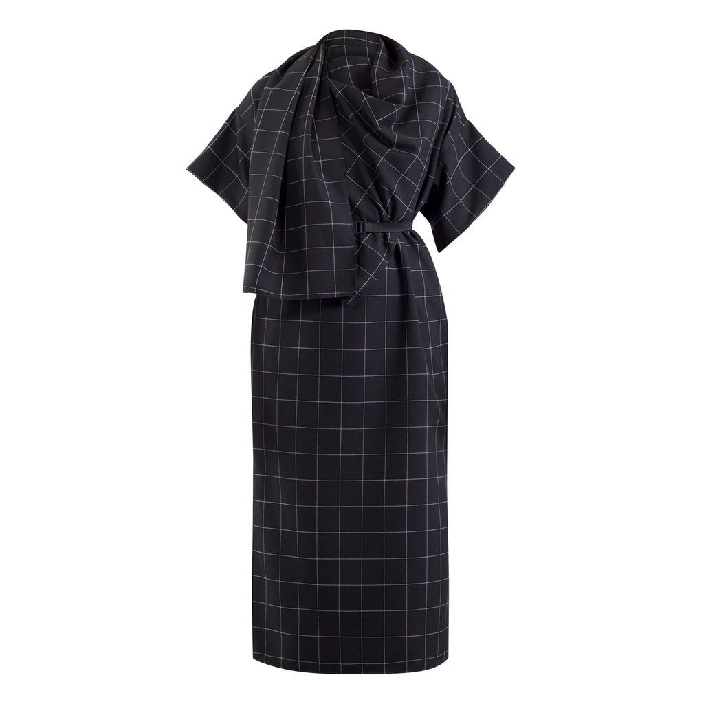 Women's Dexter Black Grid Dress Small Meem Label