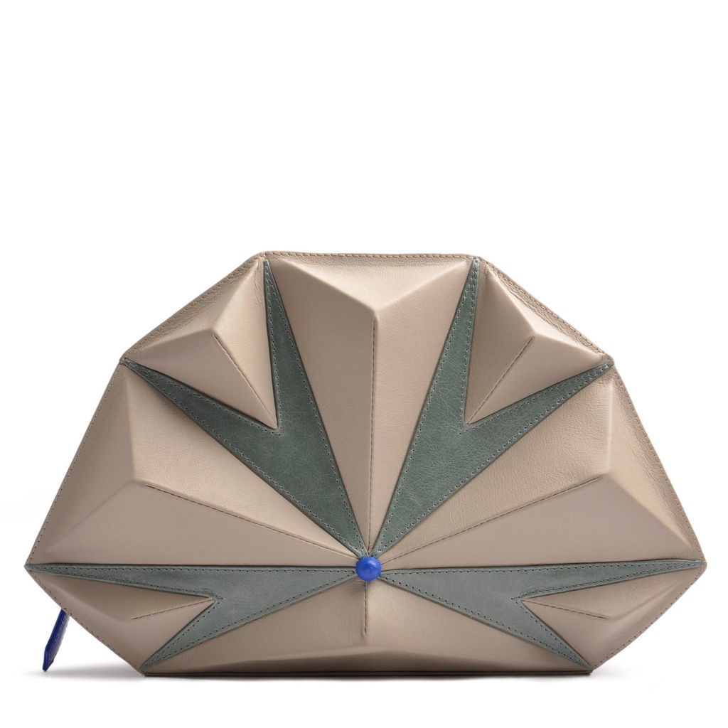 Women's Diamond Masterpiece In Grey Salvia Green & Royal Blue OSTWALD Finest Couture Bags