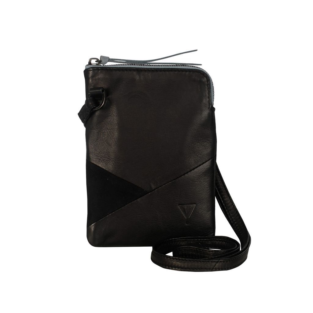 Women's Doris Crossbody Leather And Suede Bag In Black Taylor Yates