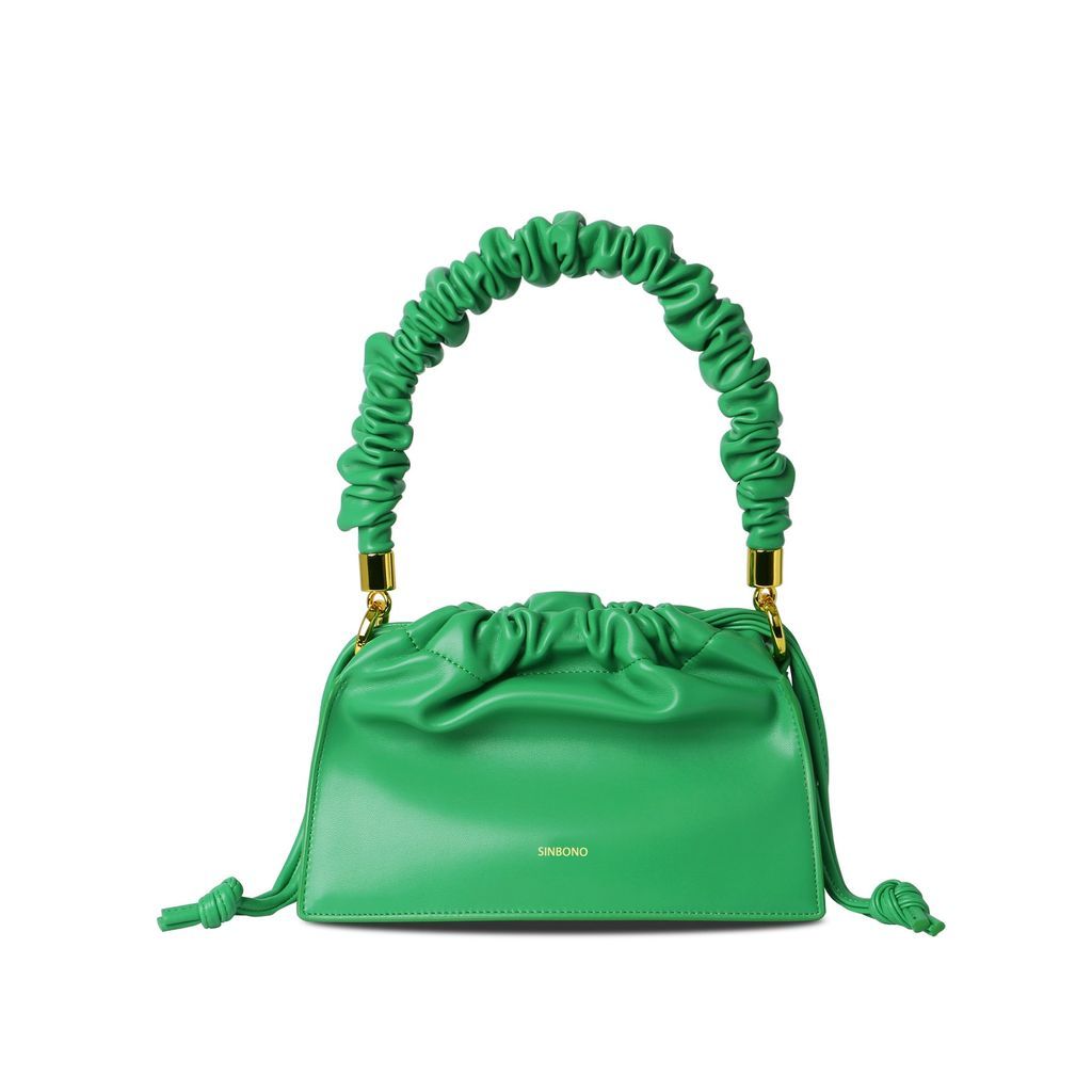 Women's Drawstring Handbag -Grass Green One Size SINBONO