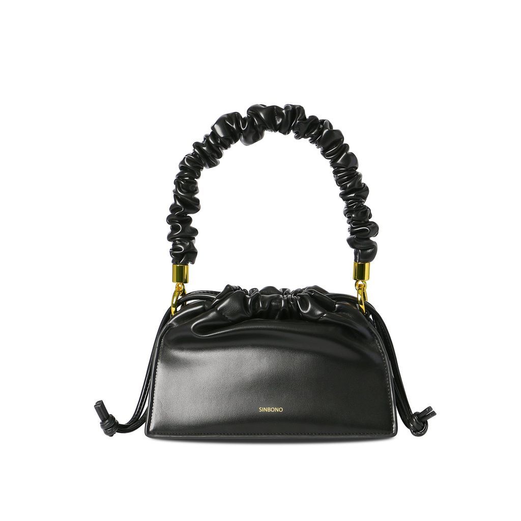 Women's Drawstring Handbag -Black One Size SINBONO