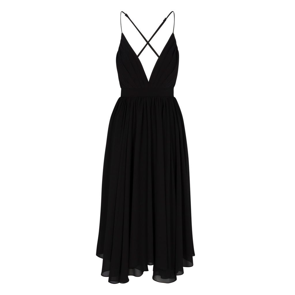 Women's Enchanted Garden Midi Dress - Black 4Xs Meghan Fabulous
