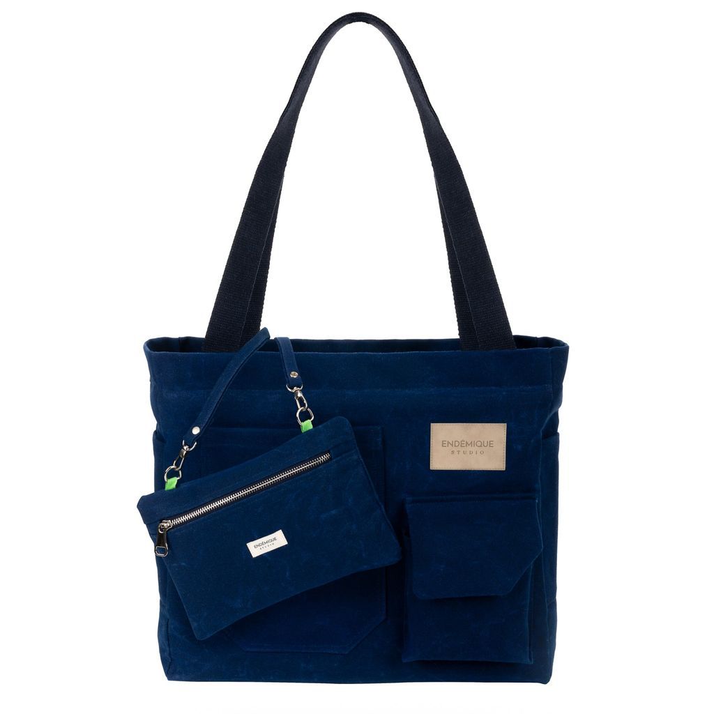 Women's Endémique Studio La Lune Tote Bag Deep Blue One Size