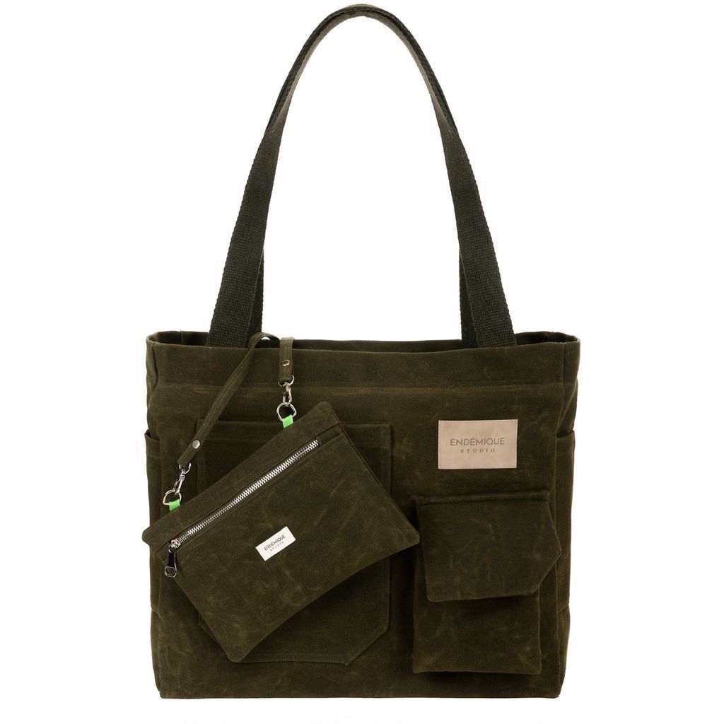 Women's Endémique Studio La Lune Tote Bag Khaki One Size