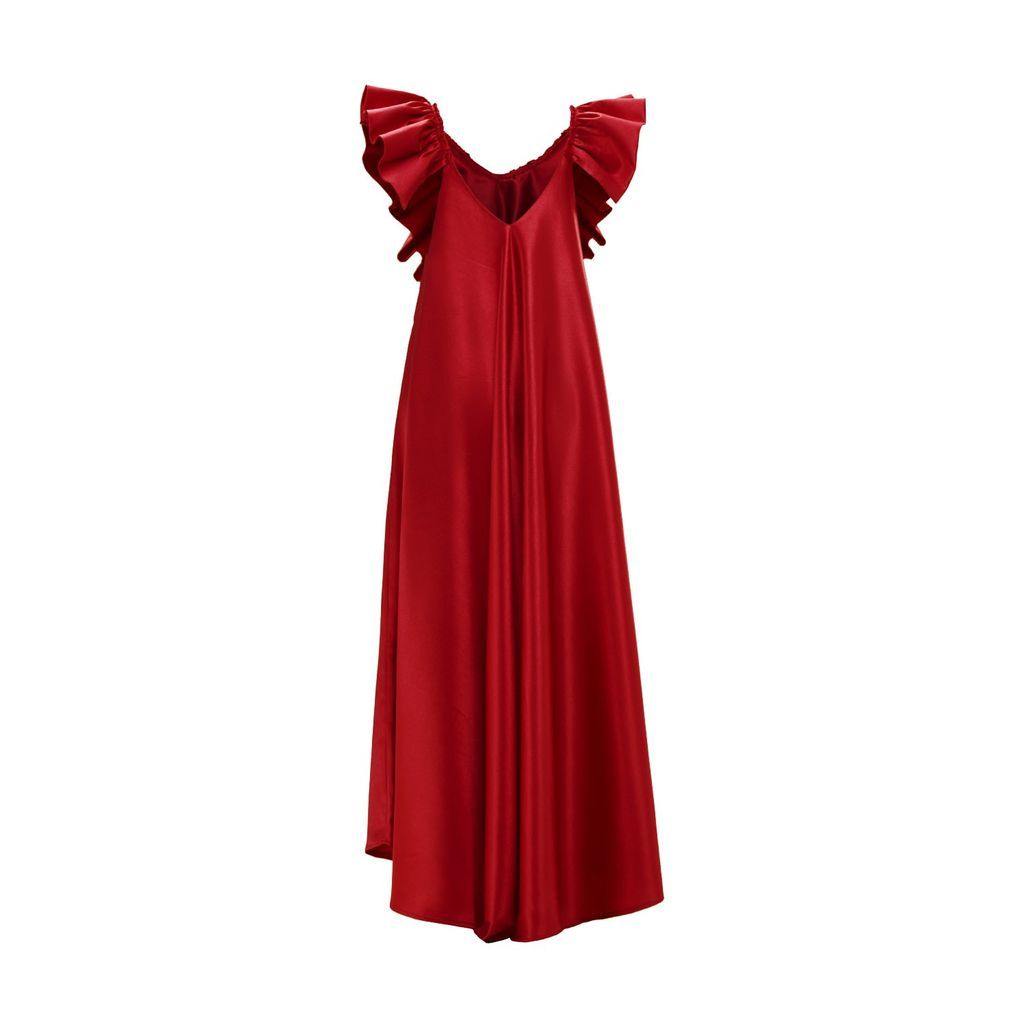 Women's Endless Charm Red Ruffled Gown Small NÜÜBA