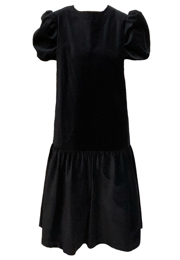 Women's Eugenie Dress In Black Velvet Medium Casey Marks
