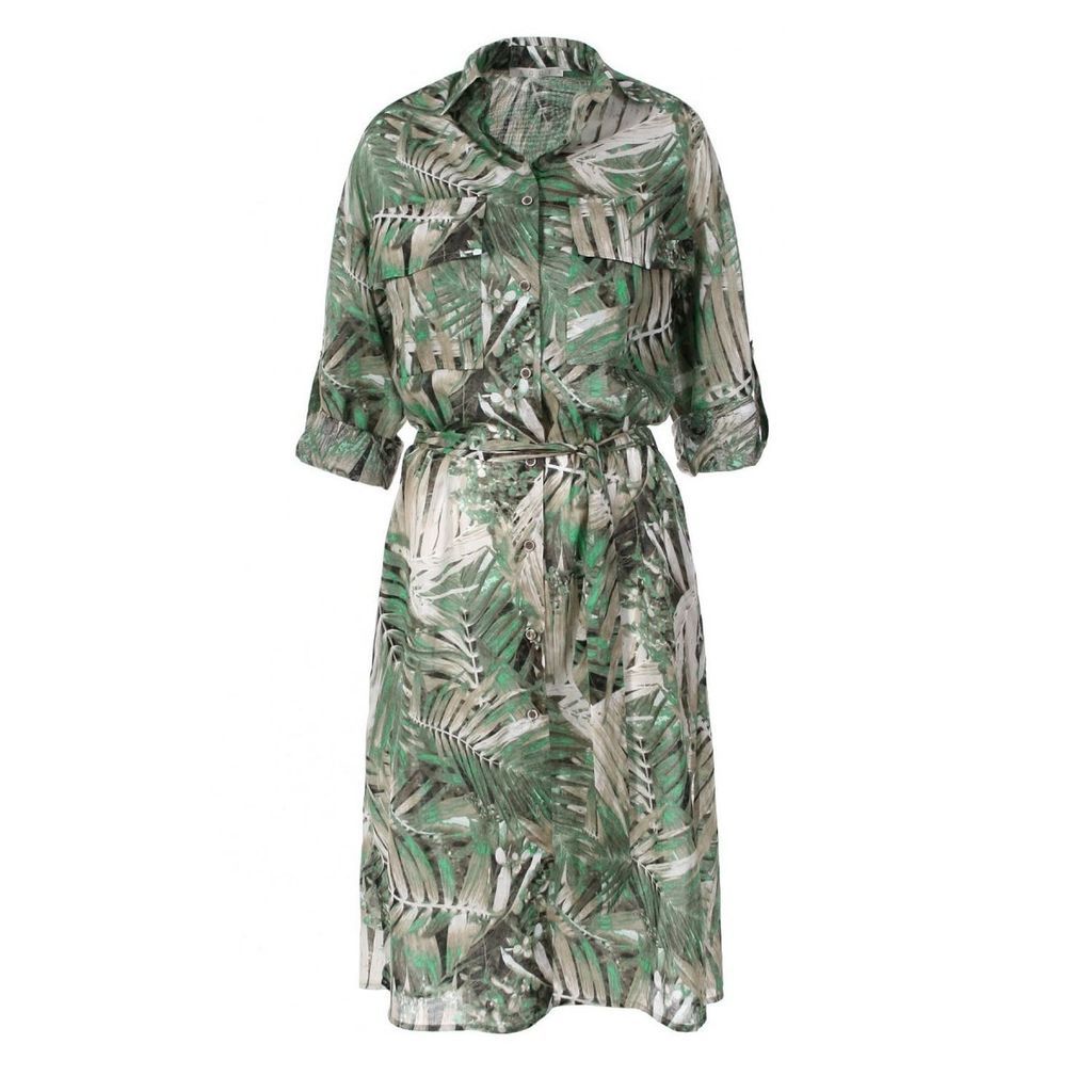 Women's Feride Beige-Green Dress Small Aggi