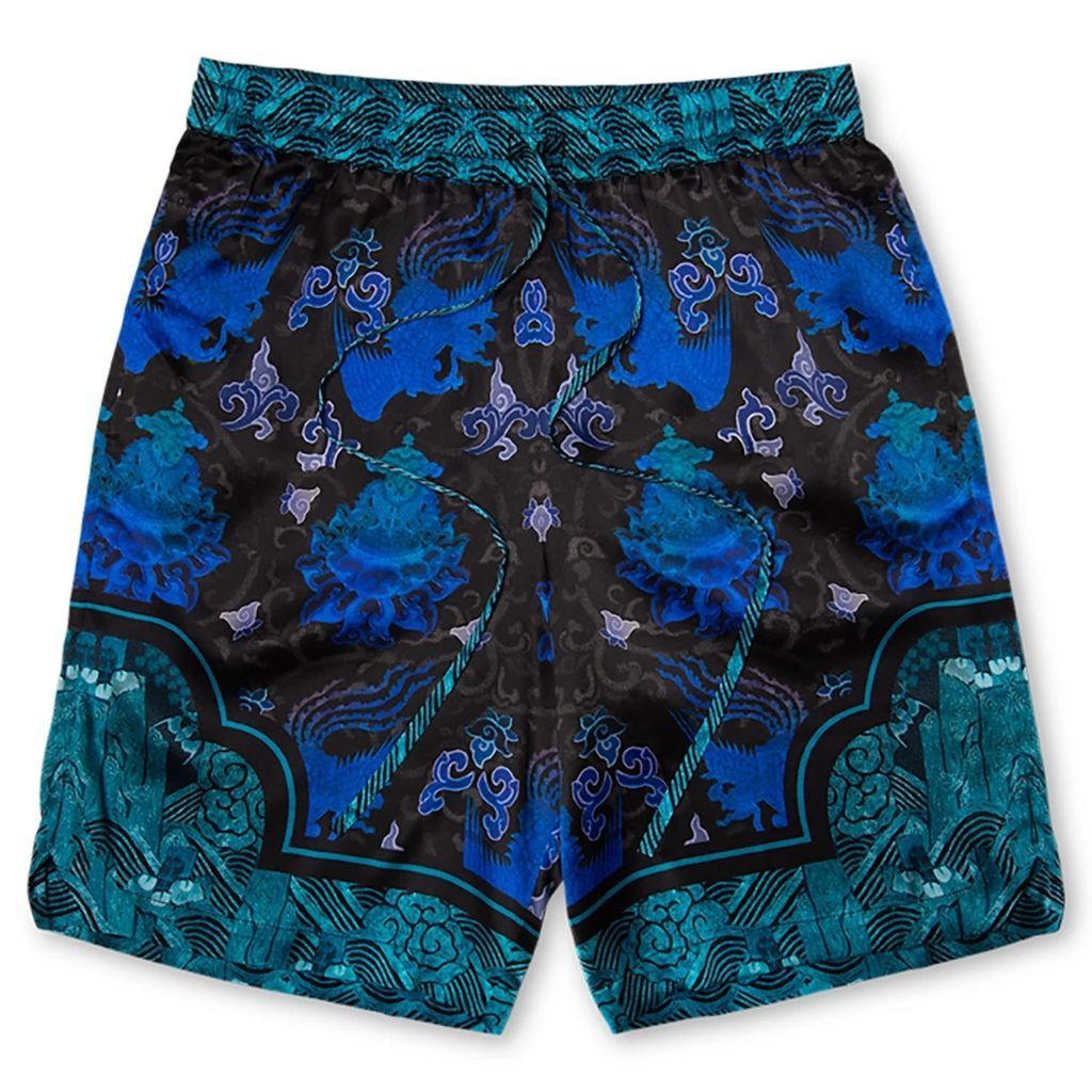 Women's Festive Silk Shorts In Blue Small Ning Dynasty