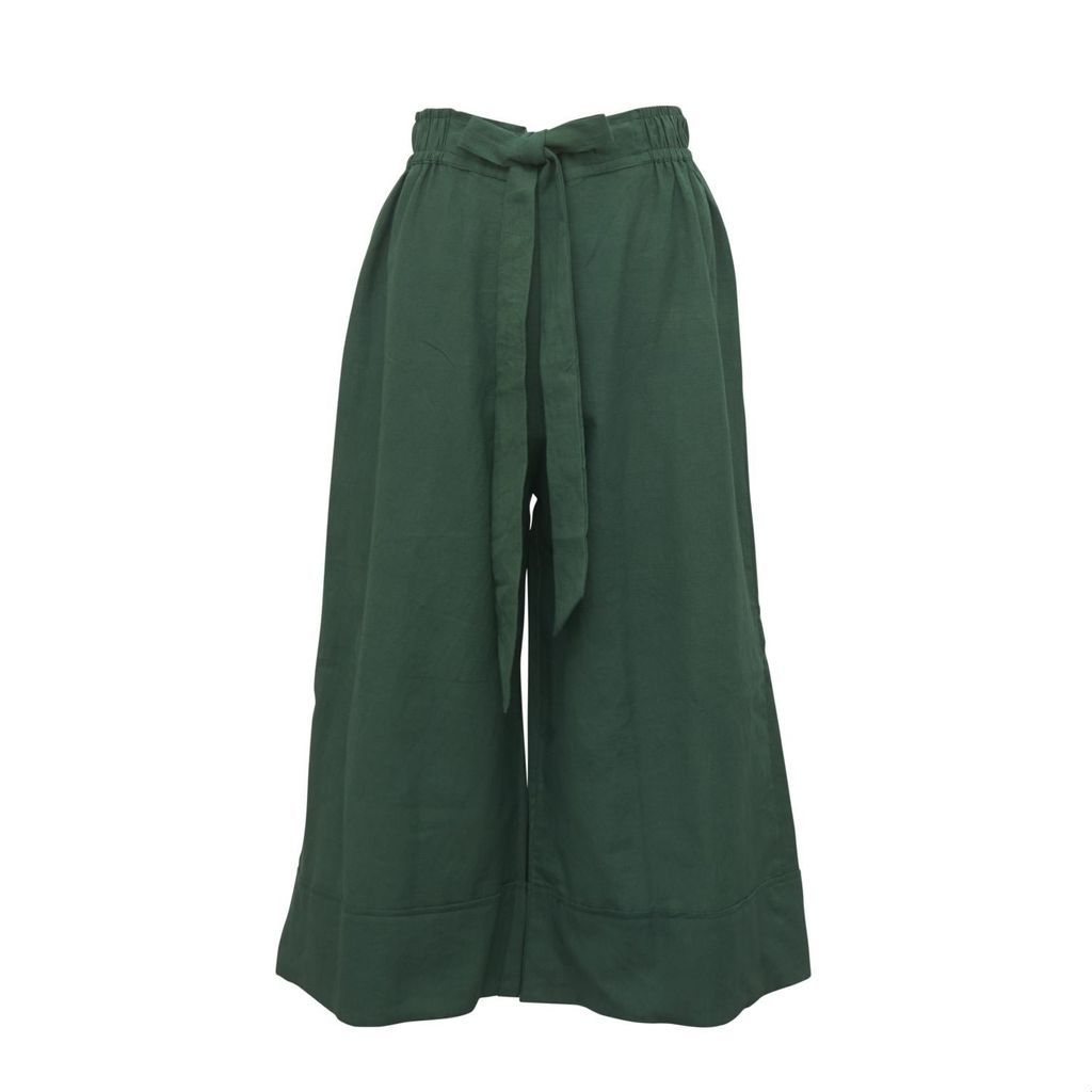 Women's Forest Green Wide Hem Culottes Xs/S Periodical