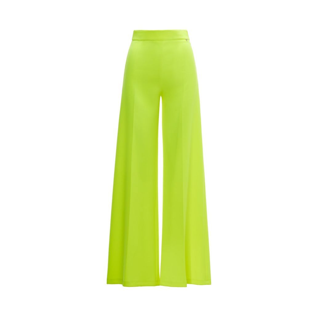 Women's Front Slit High-Waist Pants Green Xxs Nissa