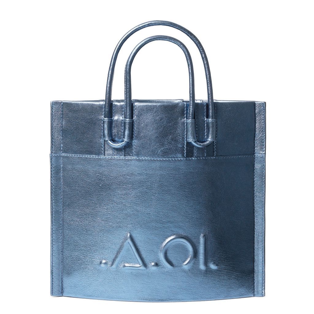 Women's Glamorous - Metallic Blue Small Tote Bag VANOIR