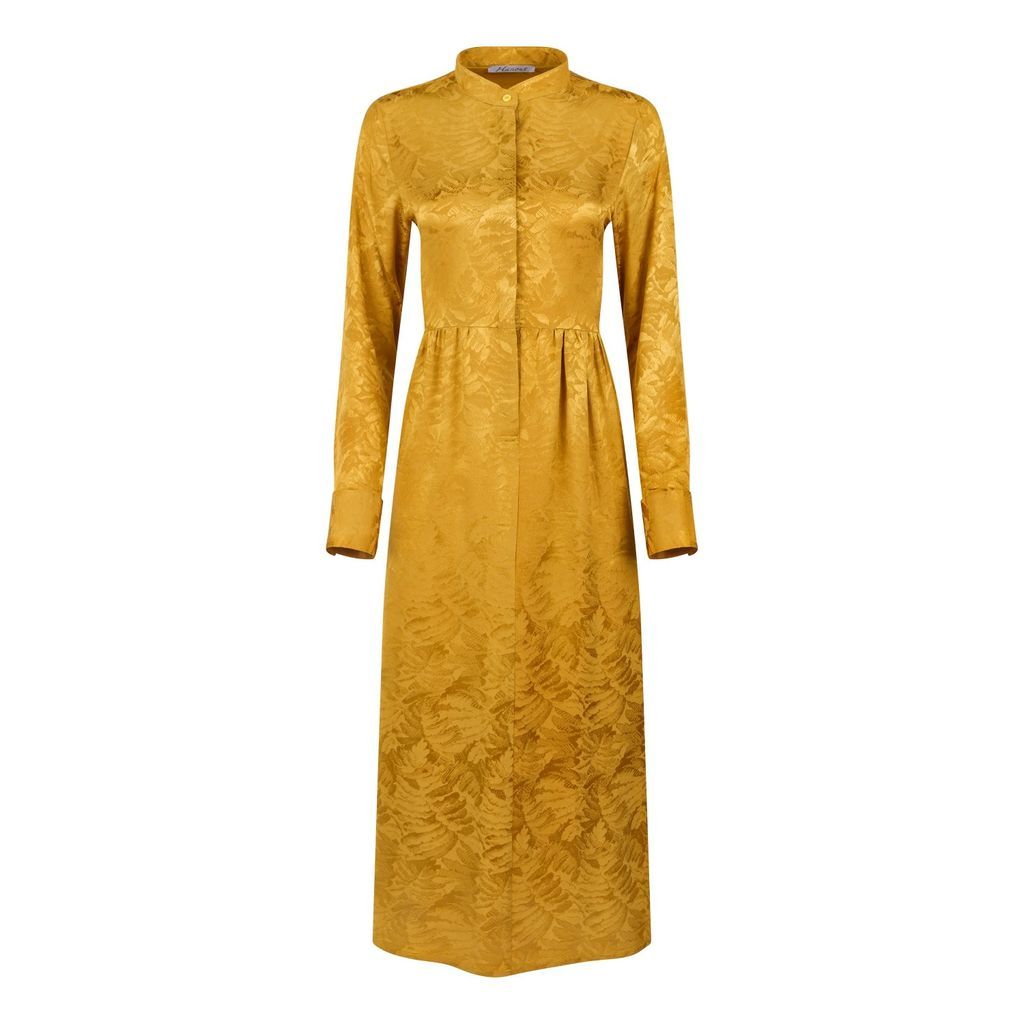 Women's Gold Silk Dress Extra Small Boutique Kaotique