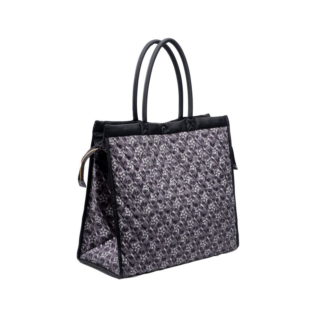 Women's Goose-Down Hand Bag - Quilted Eco-Tech Fabric - Iron Gate Grey - Max Sax One Size Yvette LIBBY N'guyen Paris