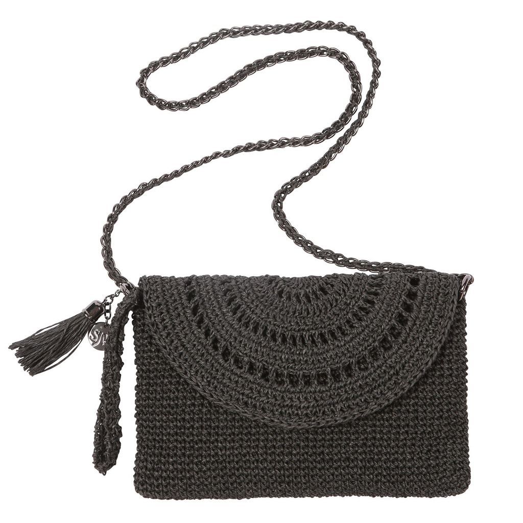 Women's Grace Hand Crochet Bag In Black SJW BAGS LONDON