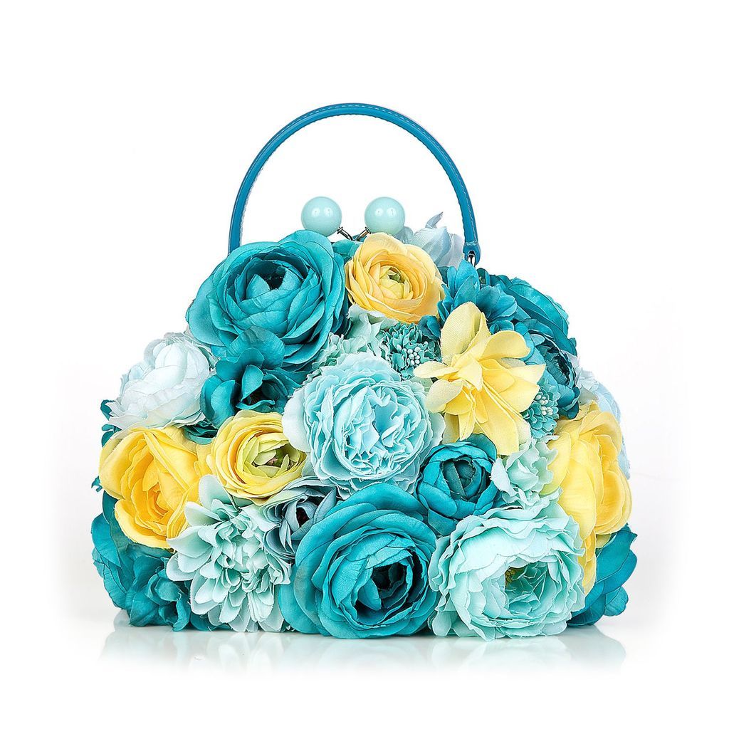 Women's Green / Blue / Yellow Return To Me Posy Flower Bag One Size BB TAYLOR