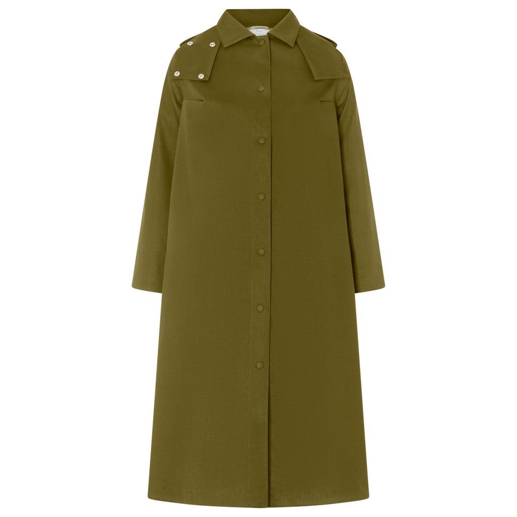 Women's Green Anna Coat In Olive Small Meriwether