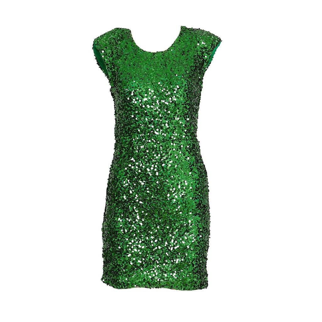 Women's Green Bling Dress Xxs VOLSEW PARIS