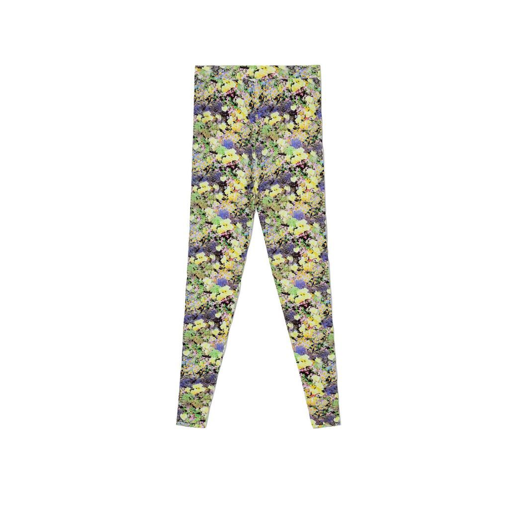 Women's Green Florist Series - Printed Skinny Trousers Fresh Small CHAMBRE DE FAN