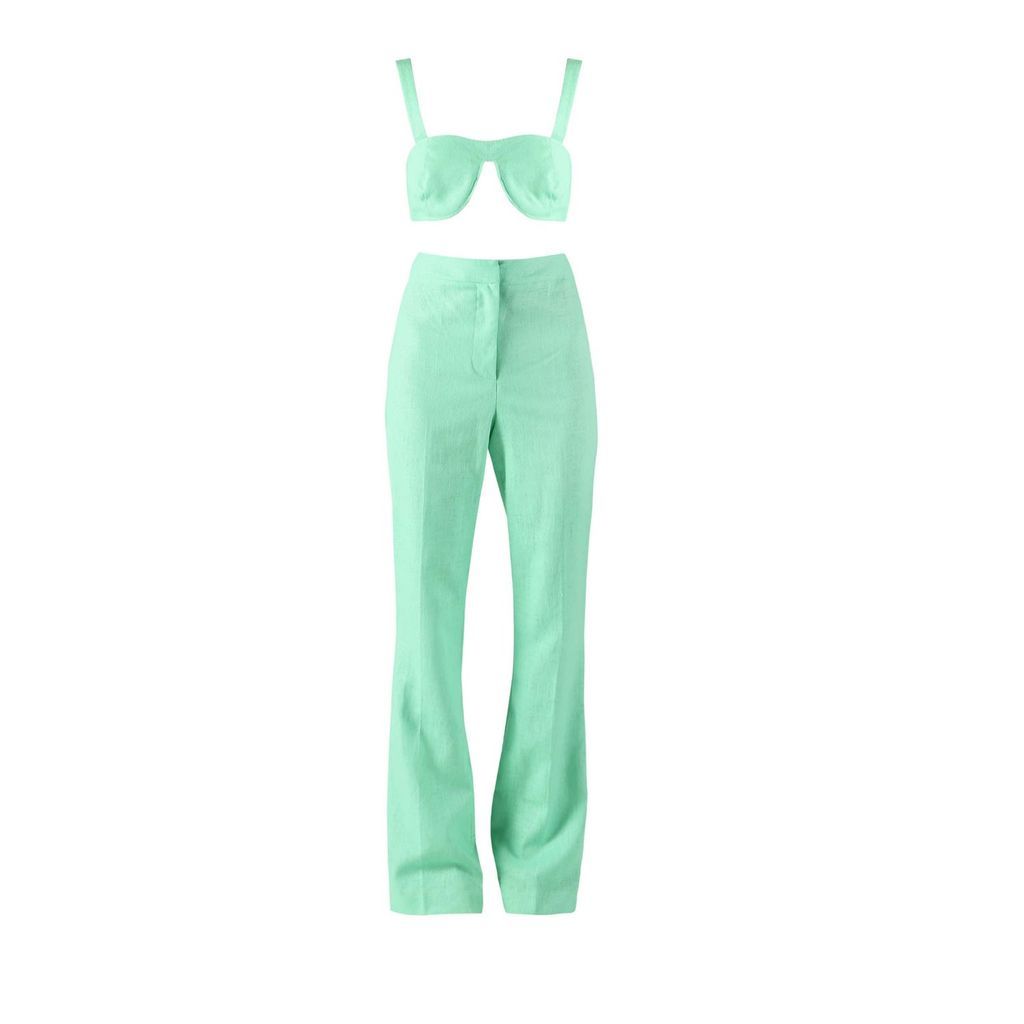 Women's Green Isobel Trouser Two-Piece Set Extra Small Miscreants