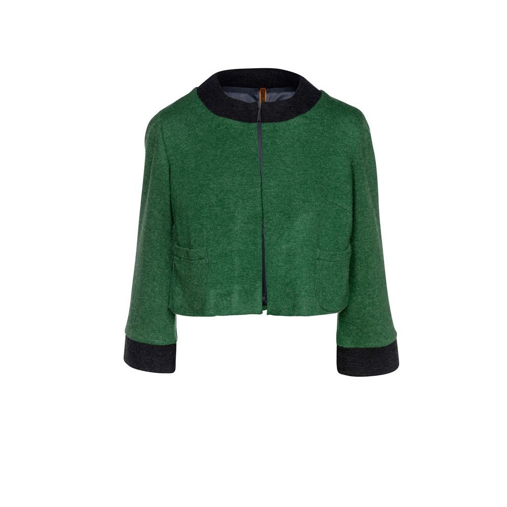 Women's Green Long Sleeve Bolero Small Conquista