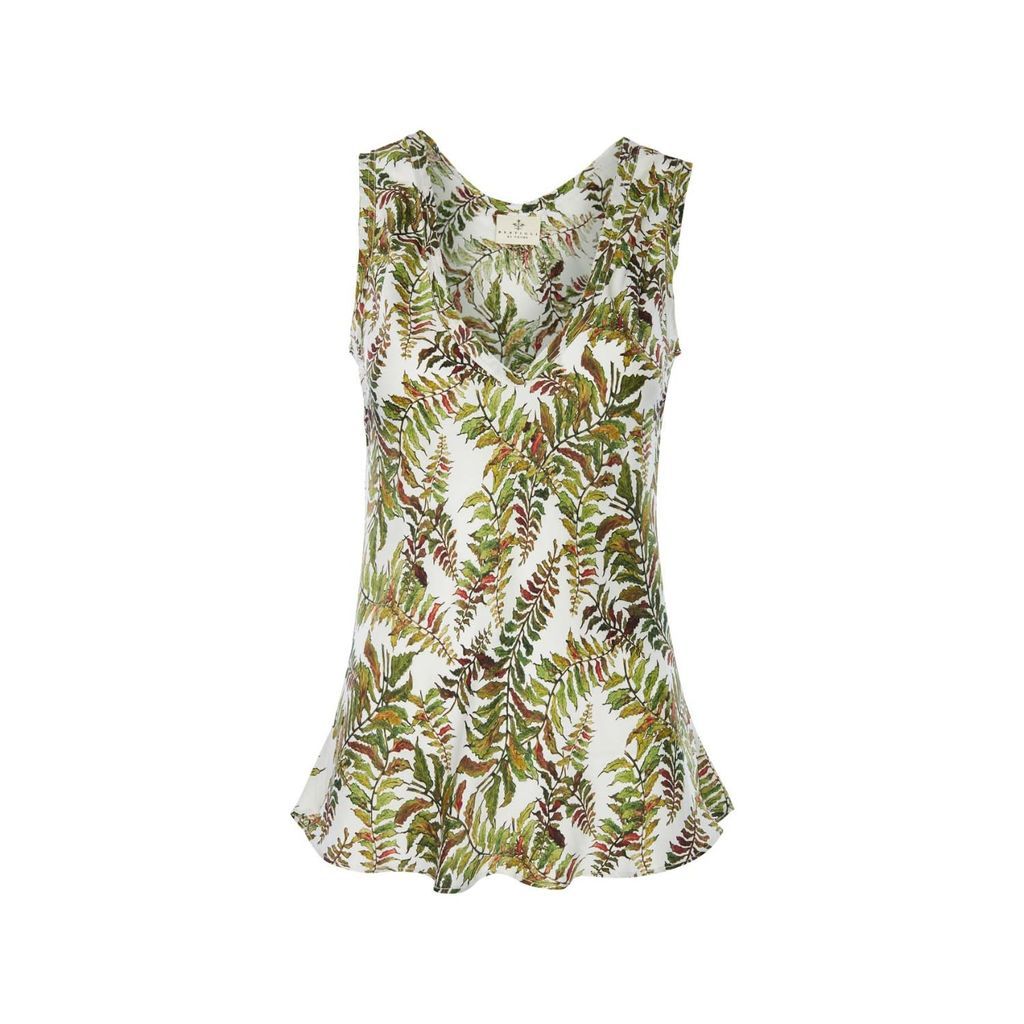 Women's Green Silk Camisole Top In Fern Extra Small Bertioli by Thyme