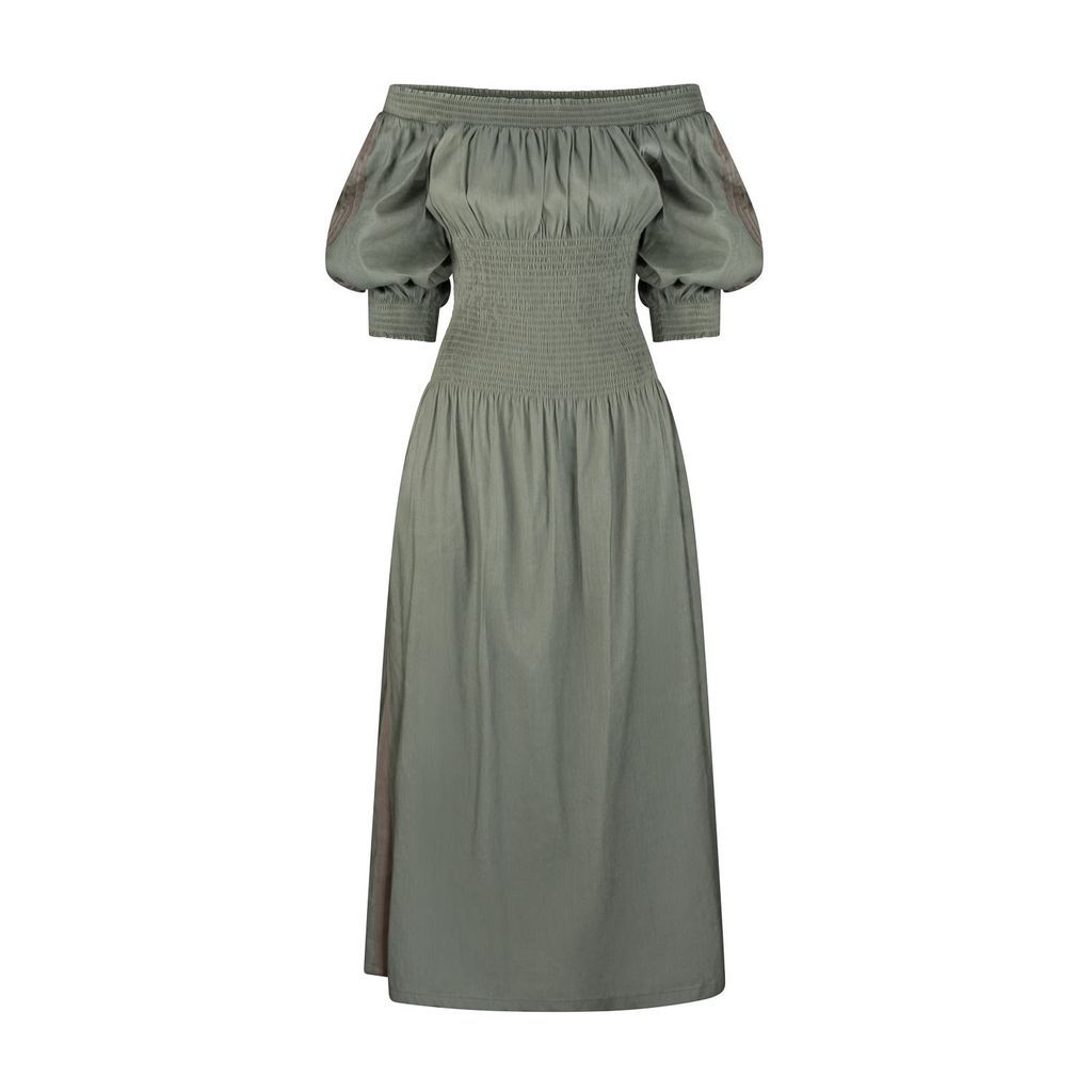 Women's Green Sydney Maxi Dress - Khaki Extra Small dref by d