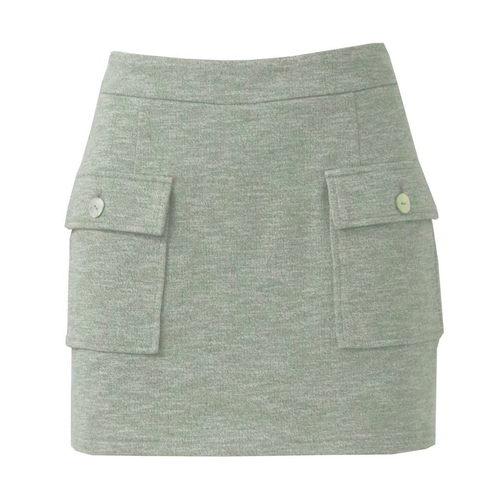 Women's Green Tessa Mini Skirt -Heathered Mint Extra Small Róu So