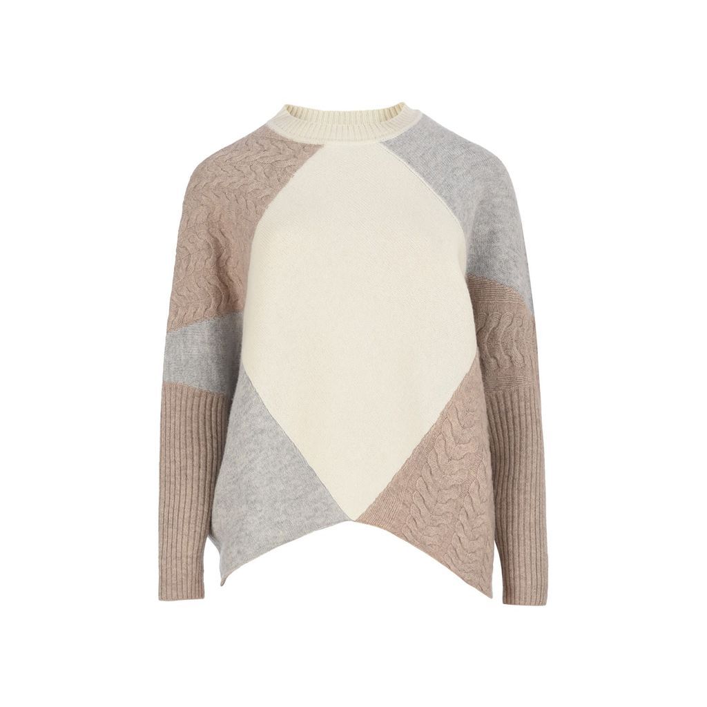Women's Grey / Neutrals / White Parts Sweater Xs/S Coocoomos