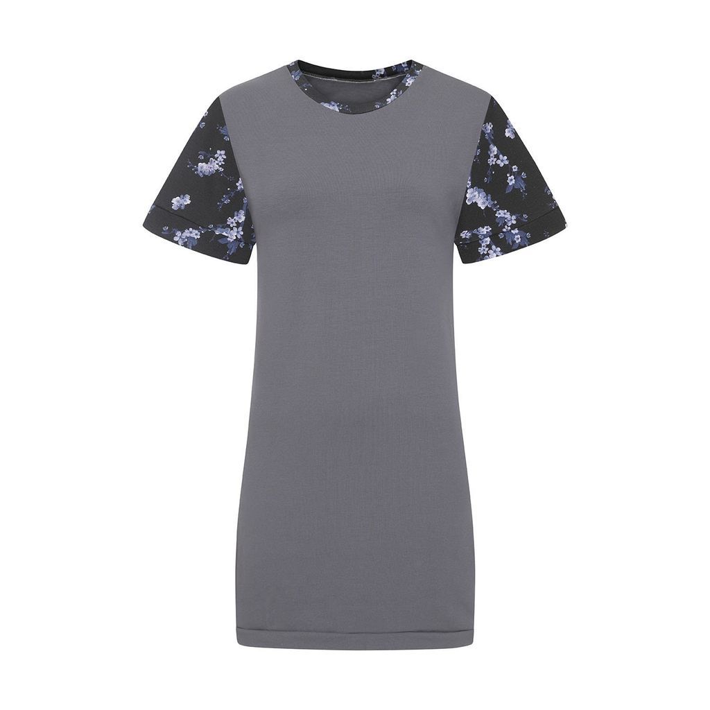 Women's Grey Charcoal Cotton T-Shirt Dress Extra Small Sophie Cameron Davies