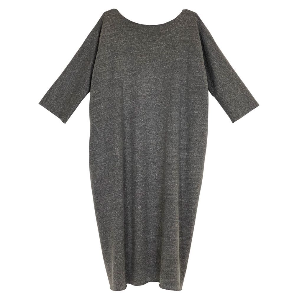 Women's Grey Disq Maxi Sweatshirt Dress In Storm Extra Small une forme