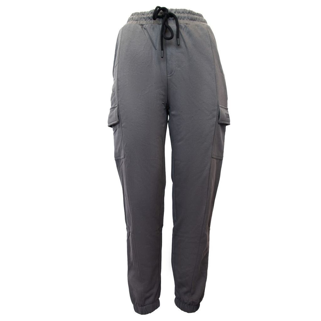 Women's Grey Sweat Pants Cargo Track Pants Charcoal Extra Large Lunalae