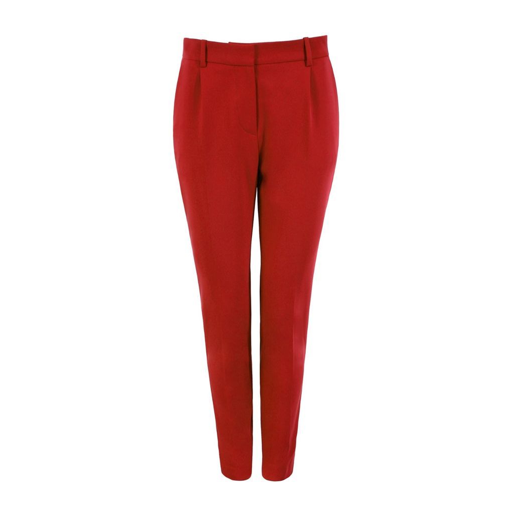 Women's Helene Red Straight Trousers Small VIKIGLOW