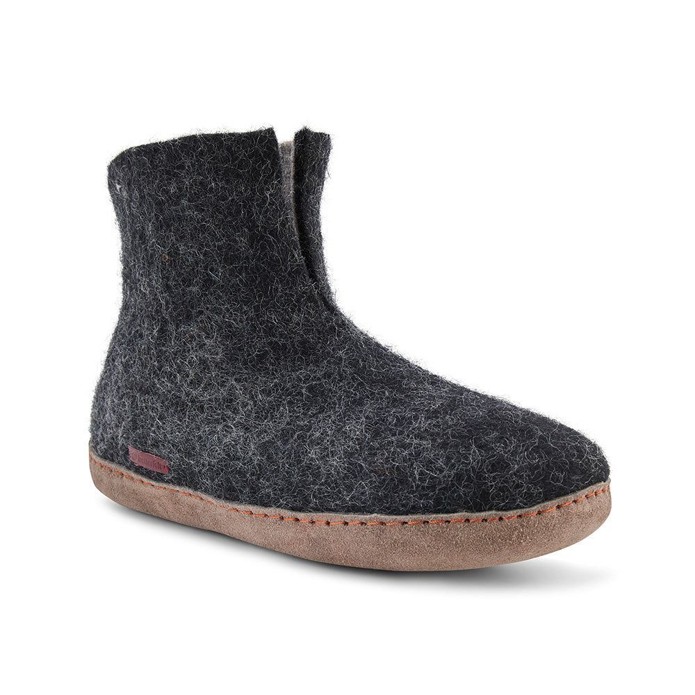 Women's High Boot - Black With Suede Sole 2 Uk Betterfelt