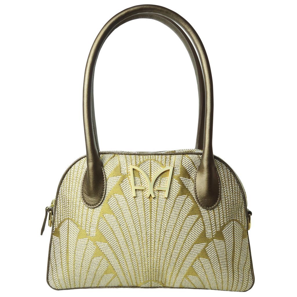 Women's Iconique Bag - Antique Gold French Jacquard AUDREY ALEXANDRE