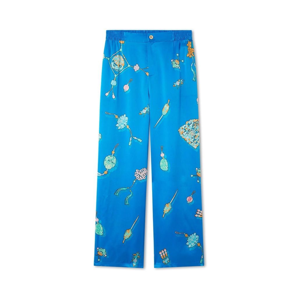 Women's Imperial Charms Mulberry Silk Bottoms Blue Small Ning Dynasty
