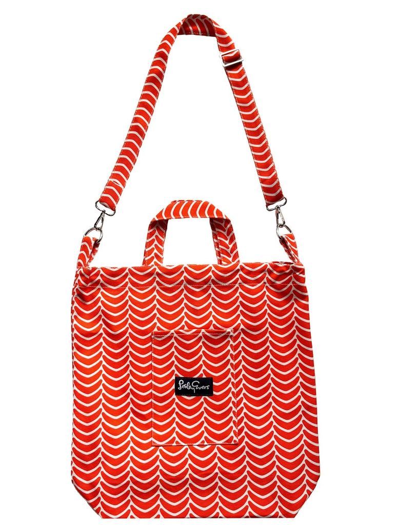 Women's Ivy Tote Orange Scoops One Size lesley evers