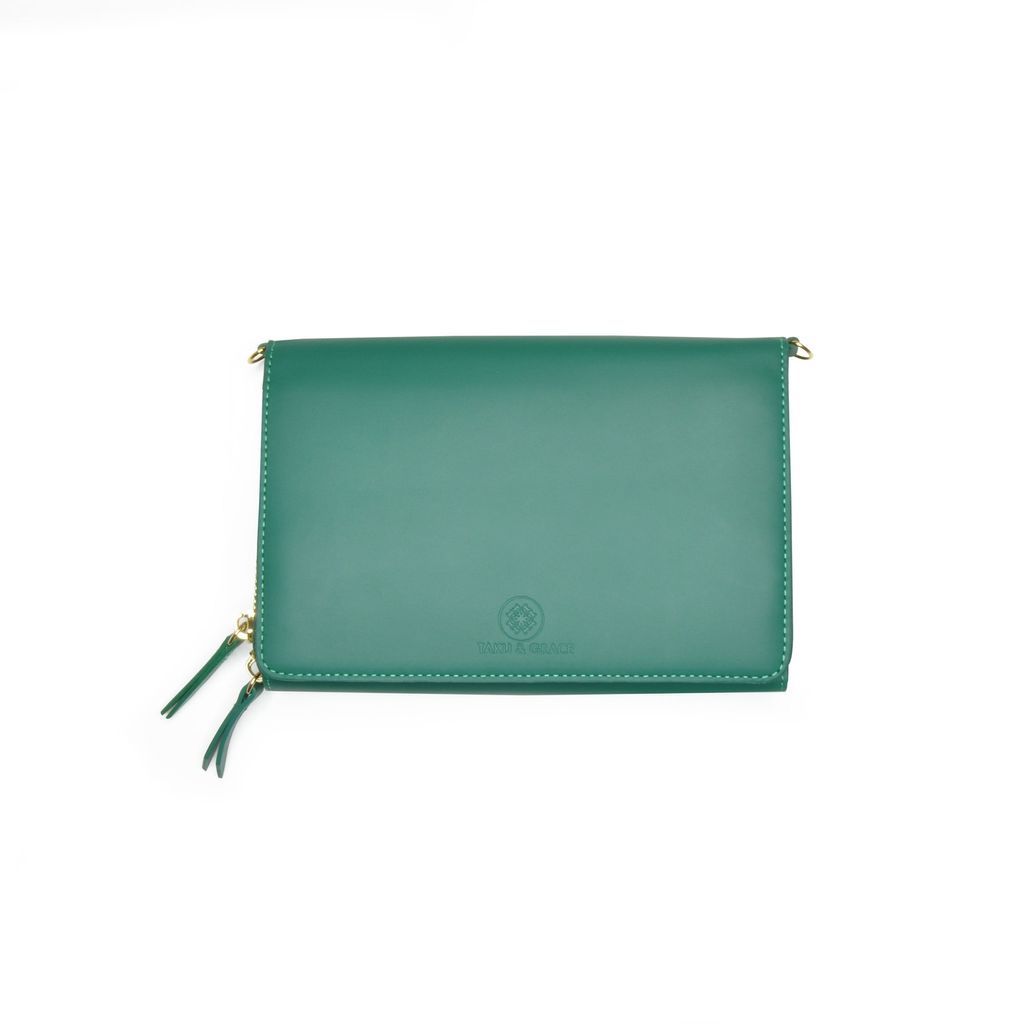Women's Izumi Convertible Clutch Bag - Green One Size Taku & Grace