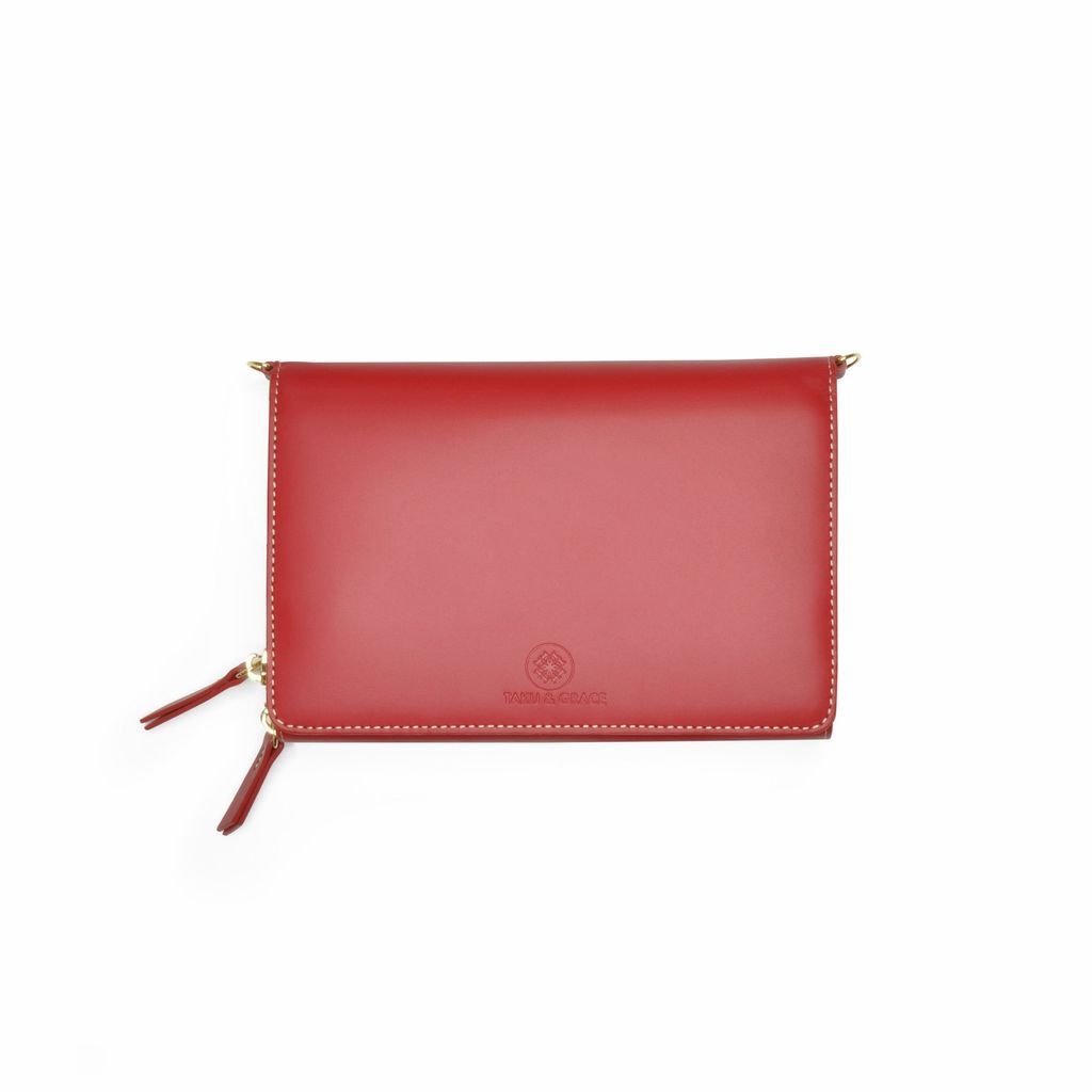 Women's Izumi Convertible Clutch Bag - Red One Size Taku & Grace