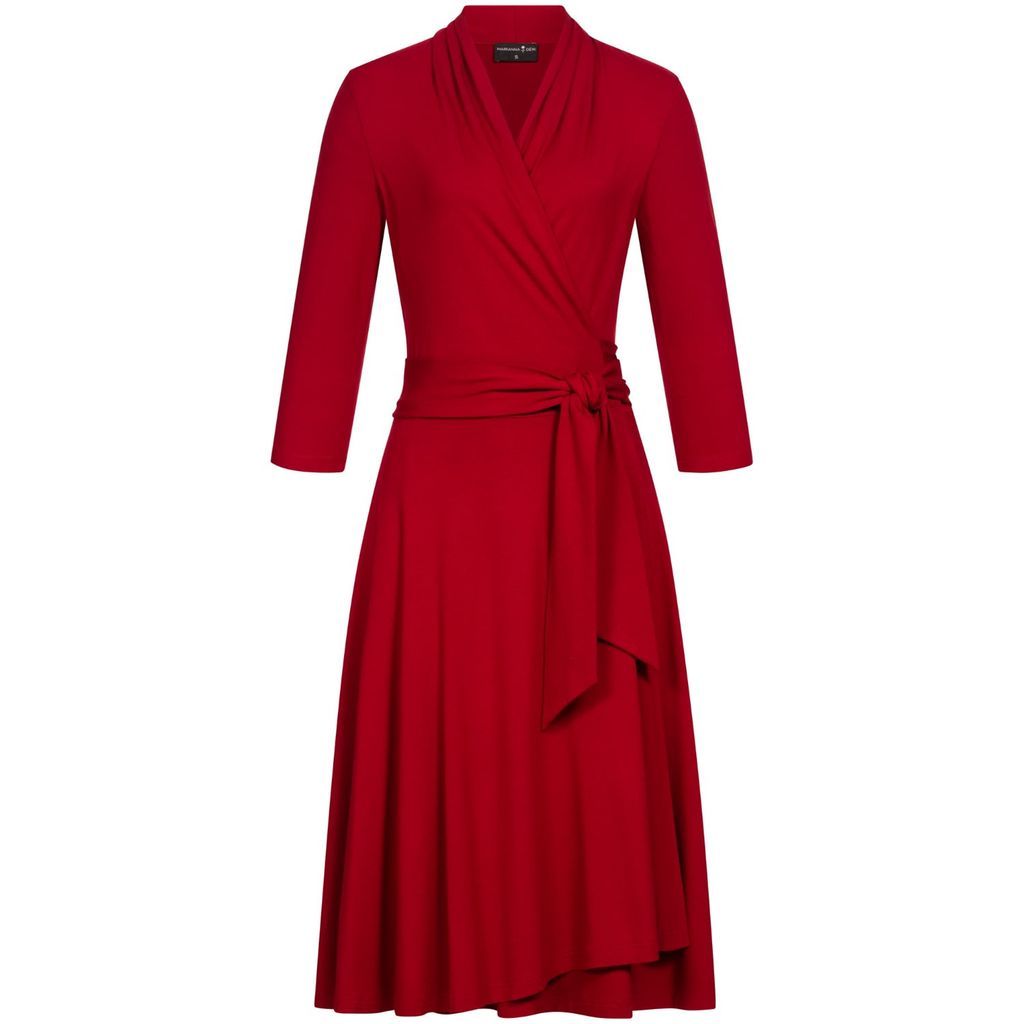 Women's Jersey Wrap Dress Red Extra Small Marianna Déri