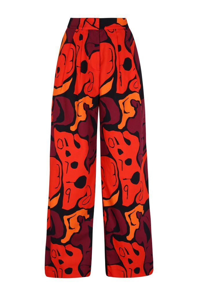 Women's Jicama Pants In Pueblo Rojo Print Extra Small De Loreta