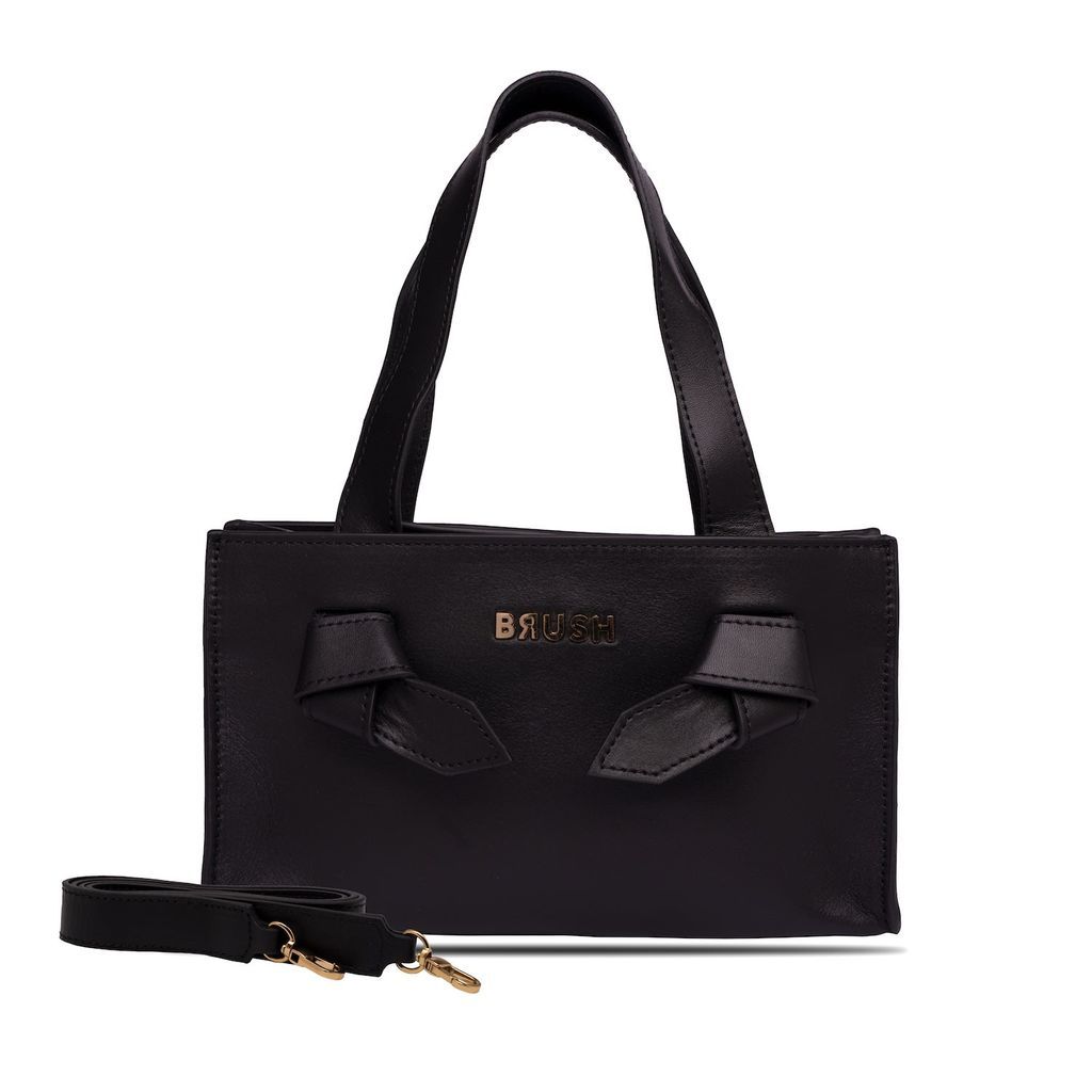 Women's Knotty Bag In Black BRUSH BY MG
